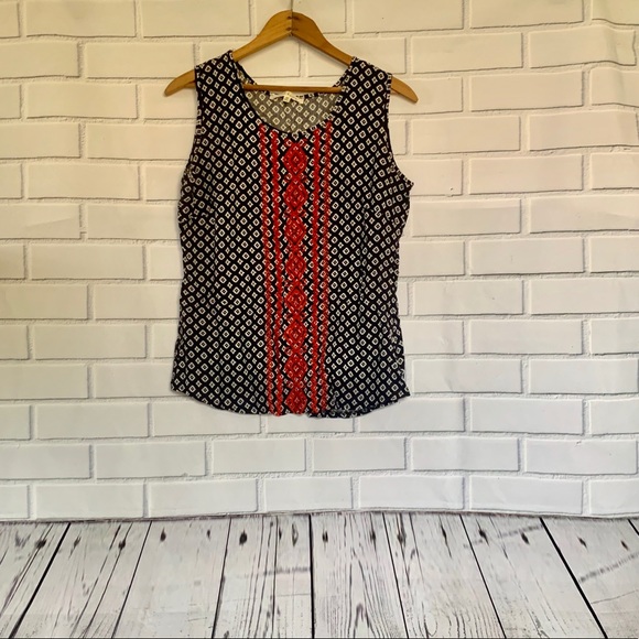 Solitaire Tops - SOLITAIRE Black and white  tank. Size S
